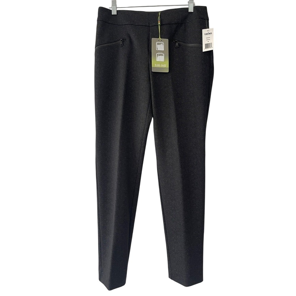 SWING Control Women’s Black Gray Chevron Golf Pants 8 NWT